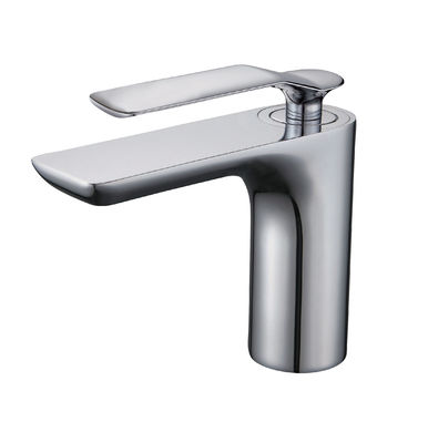 Keran Basin Chrome Kamar Mandi Modern Sink Keran Single Handle Wastafel Hot Cold Mixer Tap Air