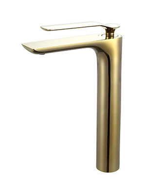 Sikat Golden Brass Basin Mixer Faucet Single Lever Basin Mixer Kamar Mandi Air Panas Dan Dingin OEM
