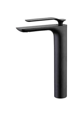 Matt Hitam Kamar Mandi Mixer Single Lever Kuningan Air Panas Dan Dingin OEM