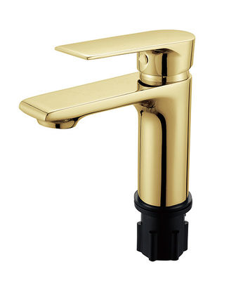 OEM Kuning Kuning Basin Mixer Tap Single Lever Kamar Mandi Air Panas Dan Dingin