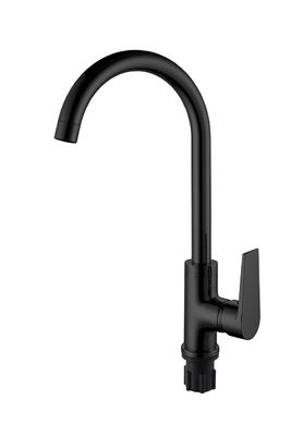 Matt Hitam Kuningan Dapur wastafel dingin dan panas OEM Single Lever