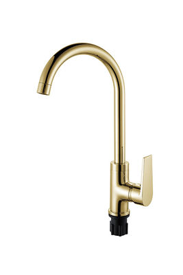 Single Lever Faucets Sink Dapur Golden Kuningan Dingin Dan Panas OEM