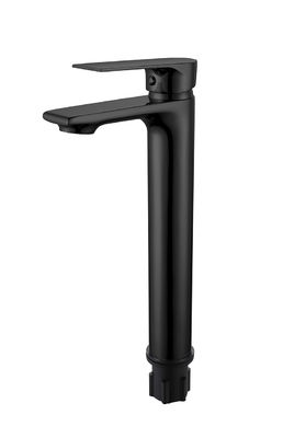 Modern OEM Single Lever Tinggi Kamar Mandi Matt Hitam Mixer Basin Tap