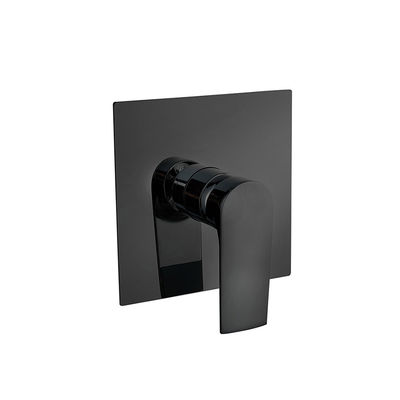 Modern Matt Hitam Kuningan Mandi Shower Faucets Single Lever Tersembunyi Di Dinding