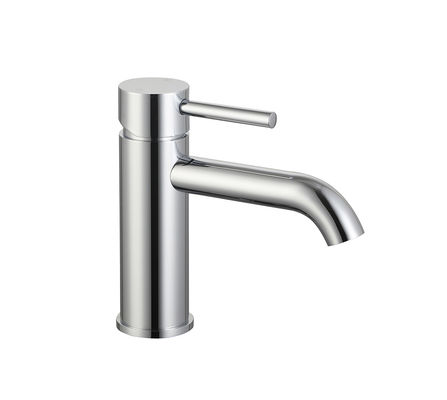 Air Dingin Dan Panas OEM Kamar Mandi Mixer Faucet Single Lever Kuningan Chrome