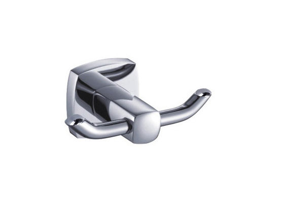 Aksesoris Kamar Mandi Dinding Kuningan Double Robe Hook Warna Chrome