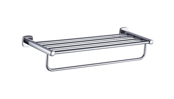 Aksesoris Kamar Mandi Chrome Perunggu Kamar Mandi double handuk bar dengan rak