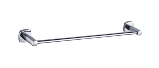 Perunggu Single Towel Bar Holder Aksesoris Kamar Mandi Chrome OEM Perunggu Base Square Dengan Curve