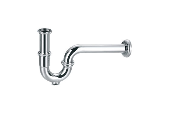 Tembaga toilet wastafel drainase botol perangkap siphon kamar mandi pipa p-perangkap untuk wastafel krom OEM