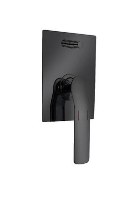 Single tuas tersembunyi 2 arah di dinding mandi shower mixer diverter matt hitam mandi kuningan keran OEM shower hujan head shower