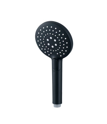ABS plastik 3 fungsi handshower mandi tangan untuk shower kolom matt hitam kamar mandi silikon nozzle bulat mudah bersih OEM
