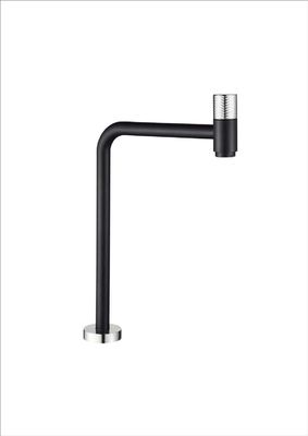 SUS304 Basin Tap Mixer Bibcock High Long Spout Single Deck Dipasang Matt Hitam