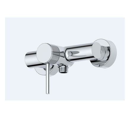 Single Lever Mandi Shower Faucets Ringular Knurl Handle Chrome Kuningan Air Dingin Dan Panas