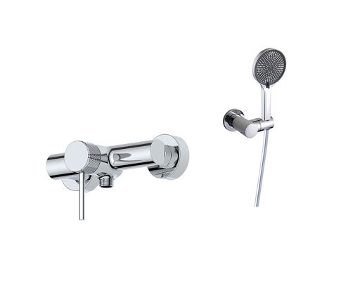 Mandi modern dipasang di dinding mandi mixer keran Kuningan Chrome Single Lever
