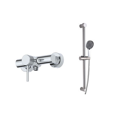 Chrome Kuningan Single Lever Bath Mixer Tap OEM dinding dipasang