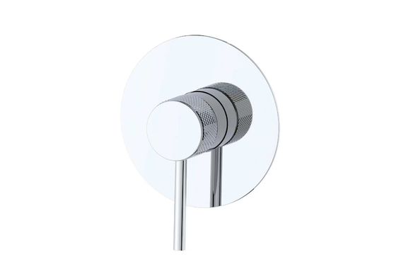 Single tuas di dinding tersembunyi mandi shower mixer cincin knurl pegangan kamar mandi keran kuningan krom OEM