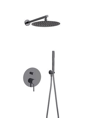 OEM Shower Hujan Dengan Handle Kuningan Ring Knurl Gun Metal
