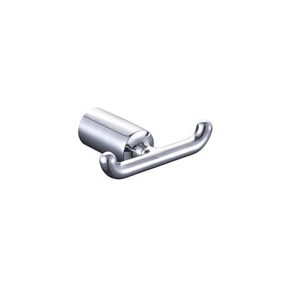 Dinding dipasang Seng Double Robe Hook Warna Chrome Untuk Kamar Mandi
