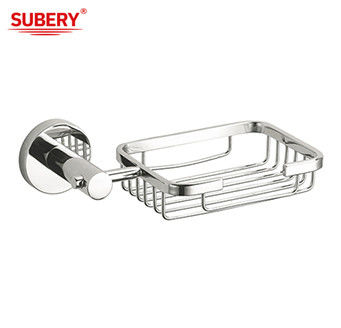 Sus 304 Kamar Mandi Sabun Basket Pengisi Piring Plated Chrome Oem Odm Rould Klasik