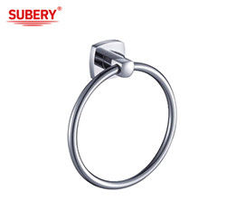 Modern Kuningan Handuk Ring Holder Kamar Mandi OEM dinding dipasang