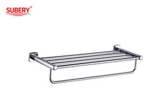 Aksesoris Kamar Mandi Chrome Perunggu Kamar Mandi double handuk bar dengan rak