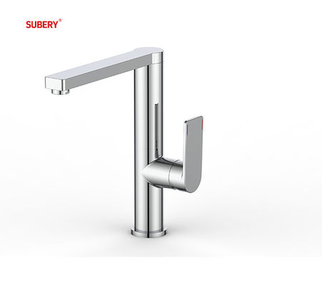 Cold And Hot OEM dapur wastafel keran Kuningan Chrome Single Lever