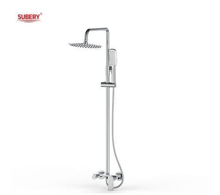 Brass Bath Shower Faucets Single Lever Exposed Shower Mixer OEM Bulat Klasik