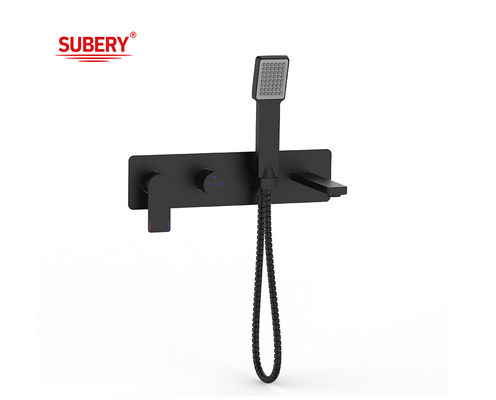 Mandi modern dipasang di dinding mandi mixer keran Kuningan Chrome Single Lever