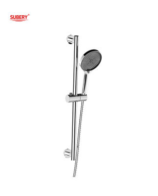 Chrome Round Classic Shower Holder Bar Kamar Mandi SUS304 3 Fungsi ABS Plastik Handshower Hose