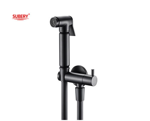 Brass Shattaf Hand Held Bidet Shower Thread Modern Matt Hitam G1/2&quot;