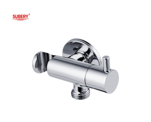 OEM Kuningan Toilet Shattaf Set Pemegang katup Handle Bidet Kamar Mandi Chrome