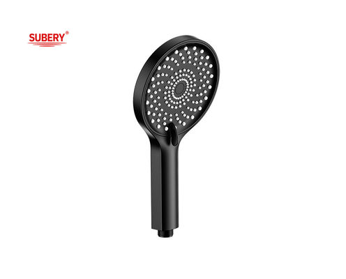 ABS 3 fungsi handshower mandi tangan untuk shower kolom hitam kamar mandi nozzle cair silikon baru bulat mudah bersih OEM