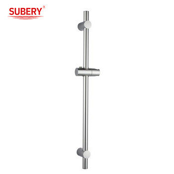 Metallic Wall Mounted Polished Chrome Hand Shower Slide Bar Stainless Steel dengan Height Adjustable Shower Head Holder