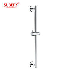 Dinding Modern Shower Slide Bar Chrome Bulat OEM Klasik