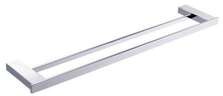Aksesoris Kamar Mandi Kualitas Tinggi Solid Double Pole Towel Rail Double Bar Shower Rod
