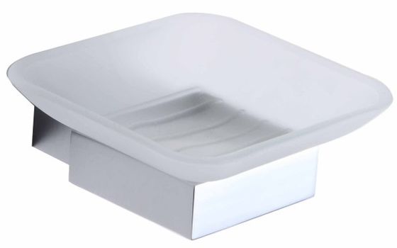 Style Stainless Steel Sabun Holder Kaca Sabun Piring transparan Sabun Kotak Tembok Gantung