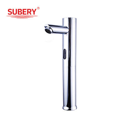 Chrome Single Hole Sensor Otomatis Keran Tanpa Sentuh Kamar Mandi Kolam Renang Basin Keran Tanpa Sentuh