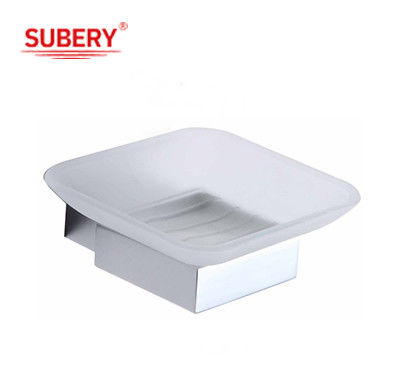 Style Stainless Steel Sabun Holder Kaca Sabun Piring transparan Sabun Kotak Tembok Gantung