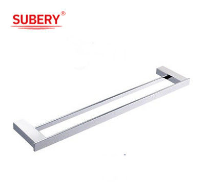 Aksesoris Kamar Mandi Kualitas Tinggi Solid Double Pole Towel Rail Double Bar Shower Rod