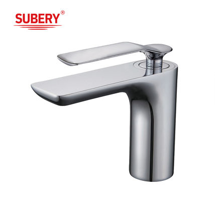 Keran Basin Chrome Kamar Mandi Modern Sink Keran Single Handle Wastafel Hot Cold Mixer Tap Air