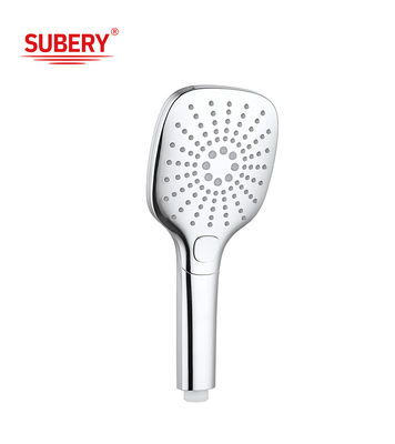 Chrome Column Hand Shower Faucet ABS Plastik 3 Fungsi Bulat Mudah Bersih OEM