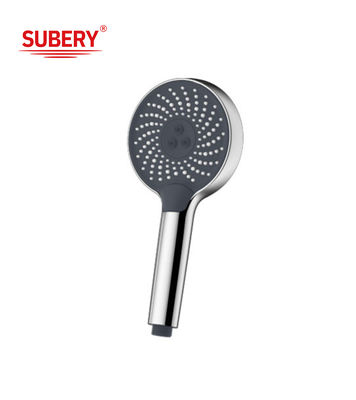 3 Fungsi ABS Shower Tangan Kolom Plastik Kamar Mandi Chrome Mudah dibersihkan