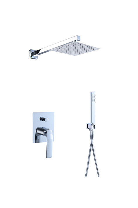 Single tuas tersembunyi di dinding bak mandi atau shower mixer dengan pengalihan hujan shower handshower bak mandi krom kuningan keran OEM