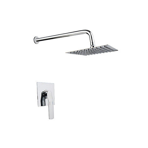 Single tuas tersembunyi di dinding mandi atau shower mixer dengan mandi hujan dan mandi tangan kamar mandi keran keran kuningan krom OEM