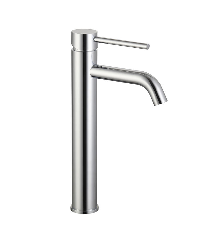 Single Lever High Basin Mixer Faucet Kamar Mandi Kromium Kuningan Long Handle Faucet Air Panas Dan Dingin