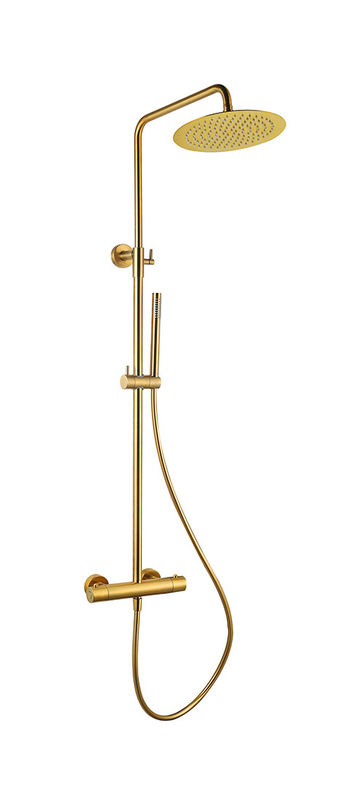 Berkias Warna Emas Kuningan Bak Mandi Shower Mixer Thermostatic Suhu disesuaikan