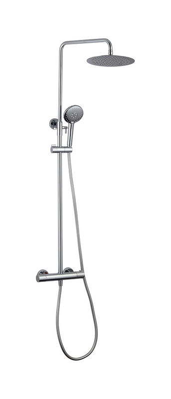 Chrome Warna Kuningan Thermostatic Tub Shower Faucet OEM Bulat Klasik