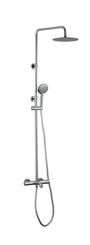 Mandi termostatik Shower Faucets Shower Terpapar Mixer Warna Chrome Kuningan