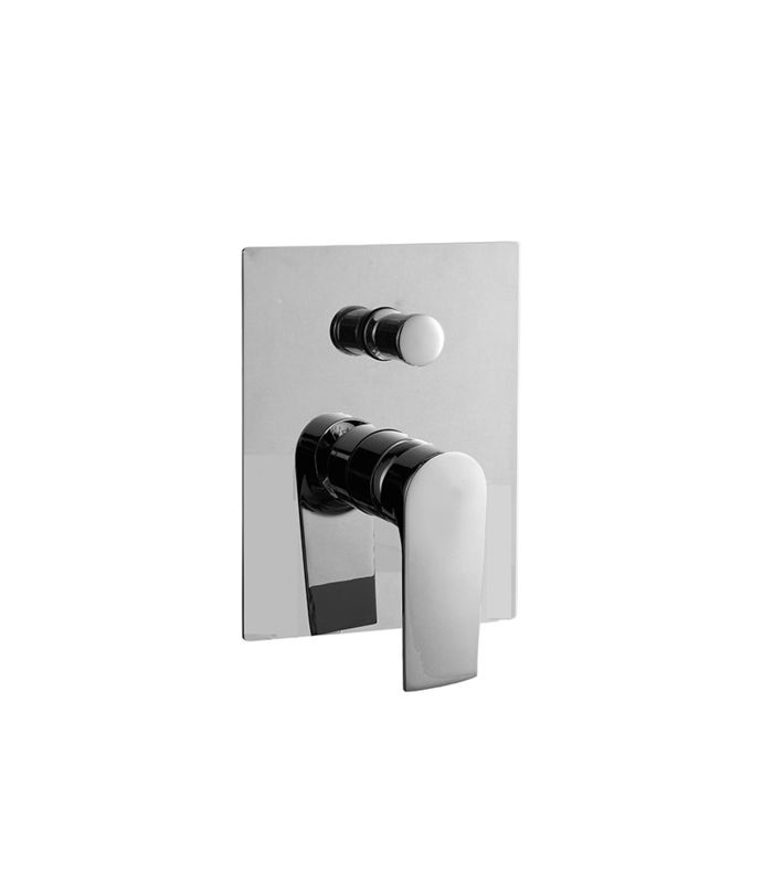 Single tuas tersembunyi di dinding 2 arah mandi atau shower mixer diverter kamar mandi keran keran kuningan krom OEM