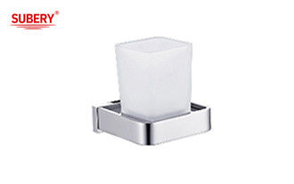 Kuningan bernyanyi tumbler pemegang kamar mandi kaca kualitas tinggi warna krom OEM nobel kuningan mounting piece base kuningan